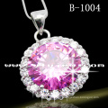 High Quality Pink Circle Fashion Necklace (B-1004)